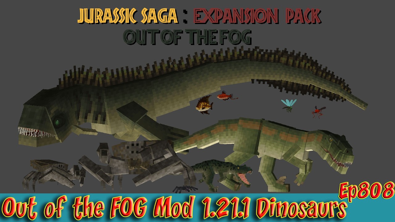 Out of the Fog Mod | A Jurassic Saga Mod Expansion | JAVA 1.21.1 | Minecraft Dinosaurs Ep808
