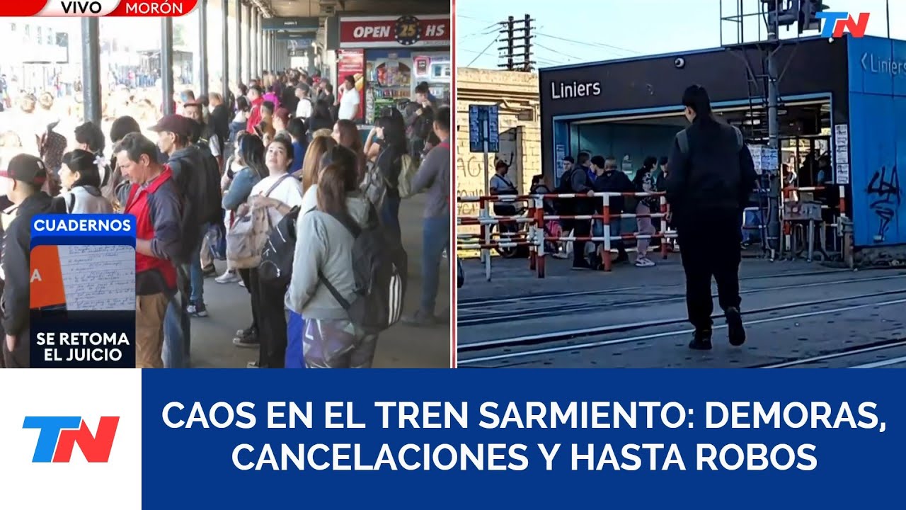 CAOS EN EL TREN SARMIENTO I Se restableció el servicio pero con demoras, incidentes y cancelaciones