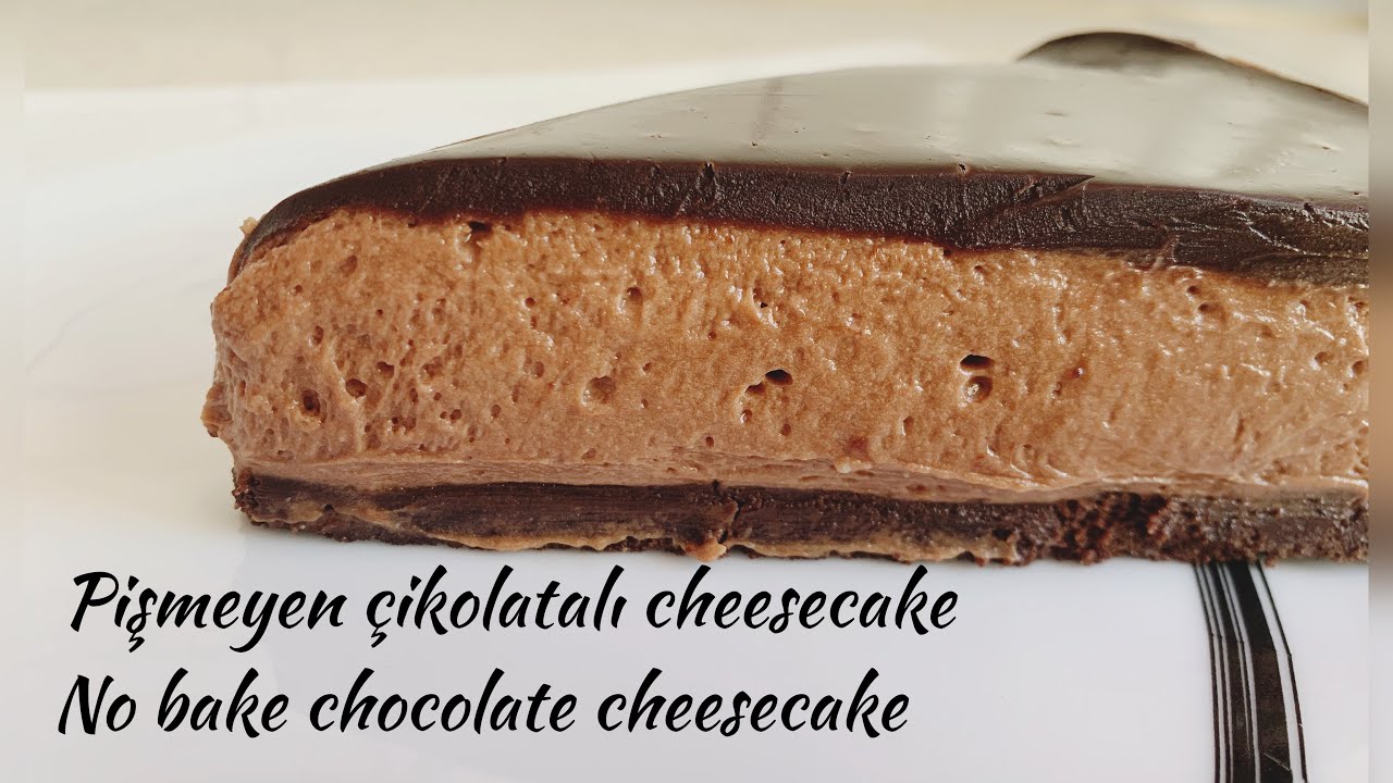 Pişmeyen &ccedil;ikolatalı cheesecake - No bake chocolate cheesecake