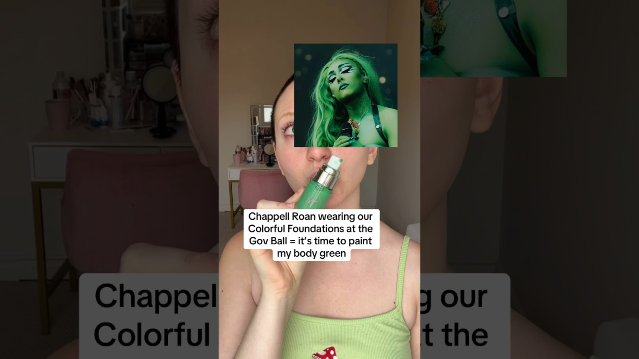 Painting My Full Body in GREEN FOUNDATION 🍀