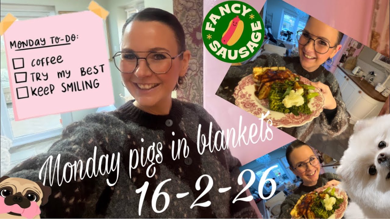 Monday 😱 pigs in blankets 🍽️ normal life vlogs 16 February 2026 @MrsPinkyCrazyBagLady #vlog