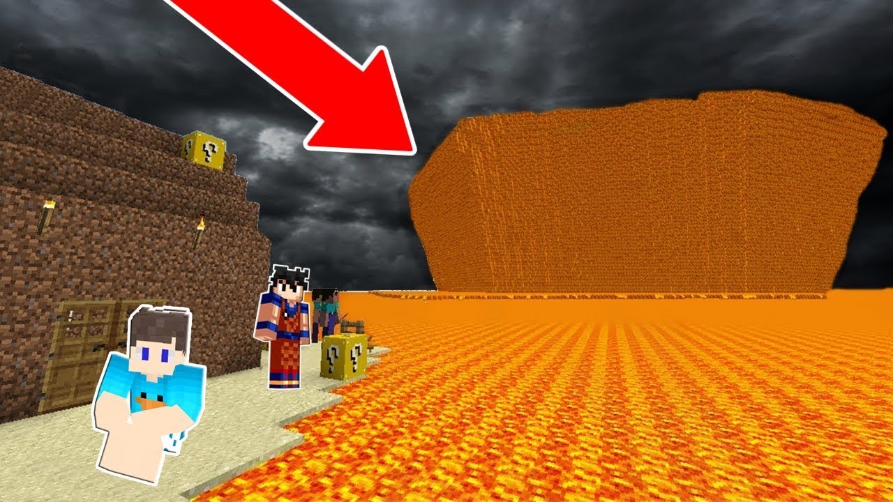 AMIGOS SALVAM A VILA DO MEGA TSUNAM DE LAVA NO MINECRAFT!!
