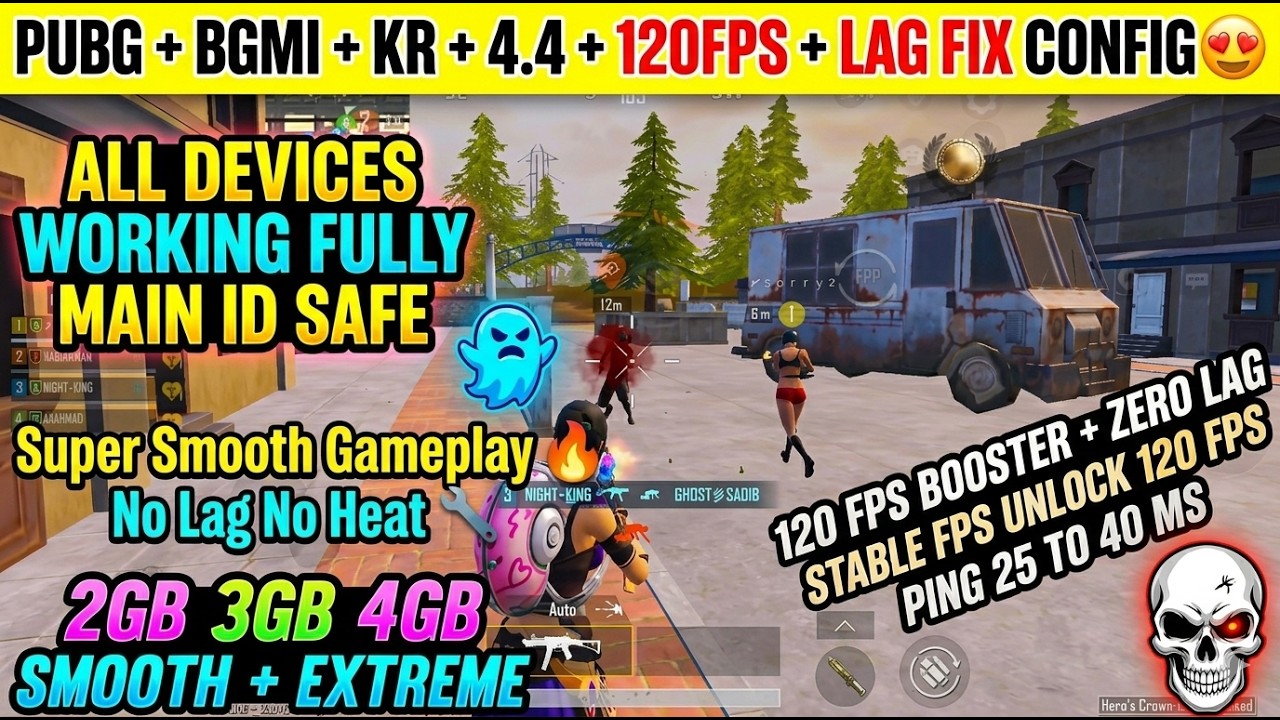 BGMI + PUBG Mobile 4.4 Smooth Config File 💥 | Lag Fix + 90 FPS + Extreme Graphics 💫 IPHONE FEEL FILE