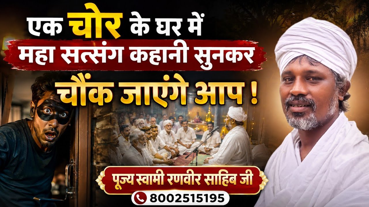 एक चोर के घर में महासत्संग  कहानी सुनकर आश्चर्य होगा swami ranveer 
