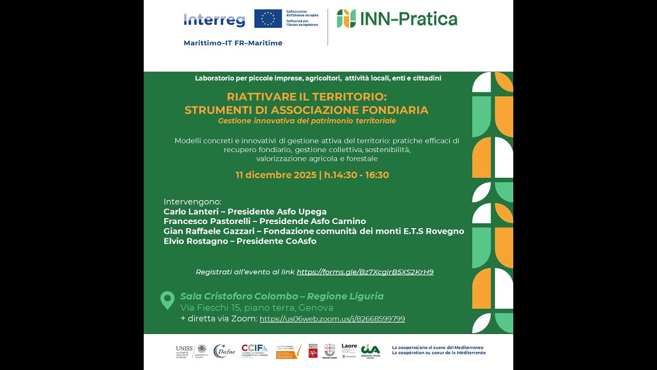 Riattivare il territorio: Strumenti di associazione fondiaria