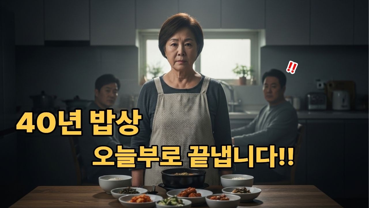 40년 넘게 차려준 남편 밥상, 오늘부로 파업했습니다