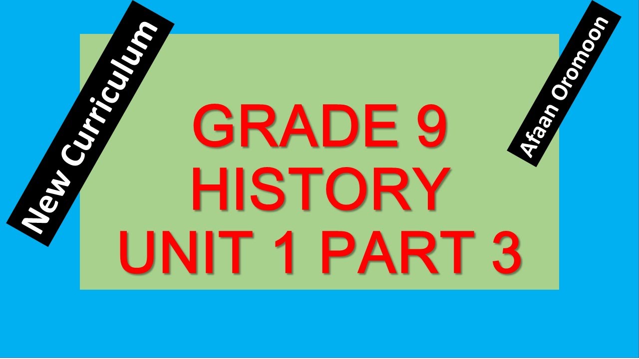 Grade 9 History Unit One part 3: Human Evolution