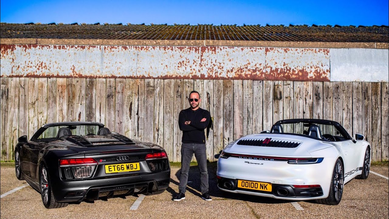PORSCHE 992 CABRIOLET TAKES ON THE AUDI R8 V10 SPYDER!
