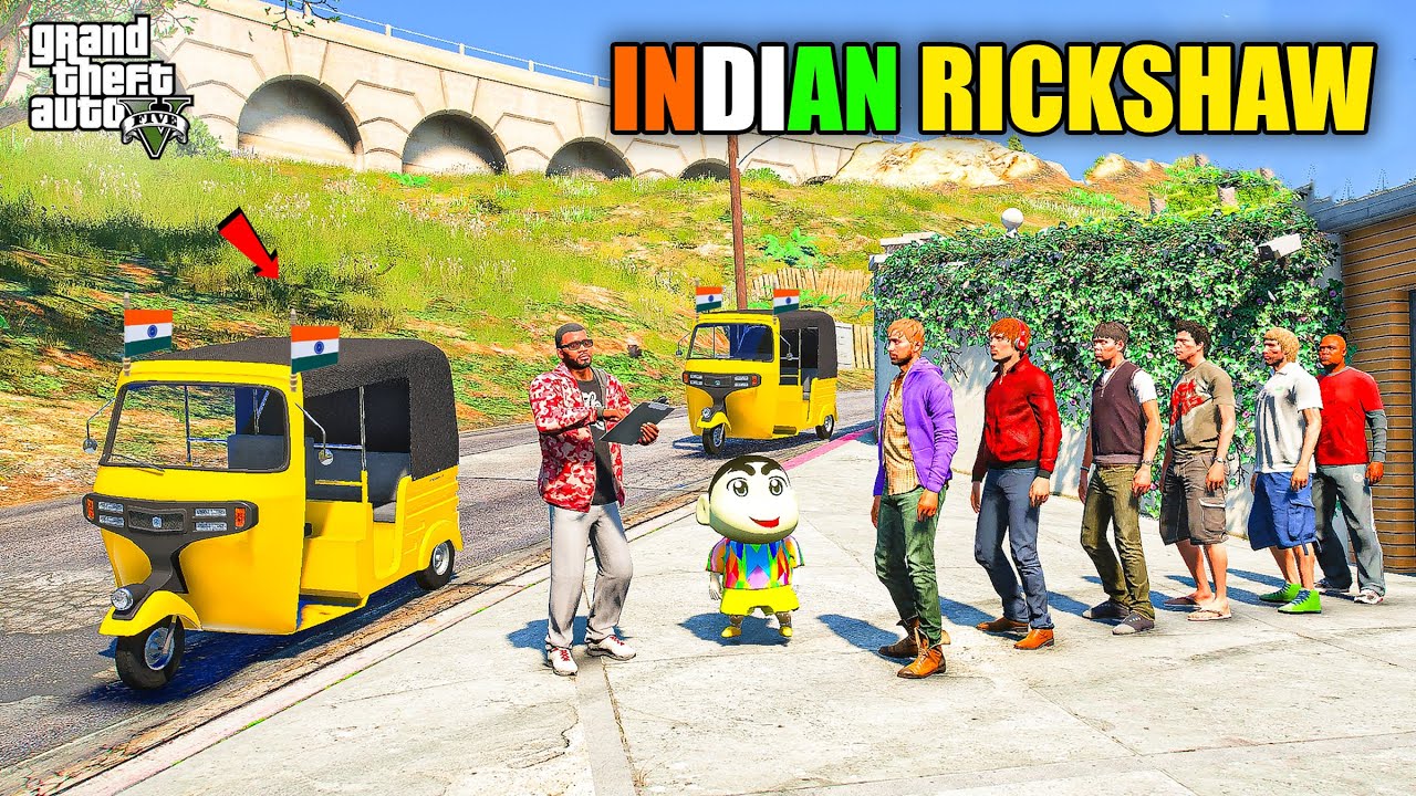 Franklin & Shinchan Buy Indian Auto Rickshaw And Start Public Transportation Business in GTA 5