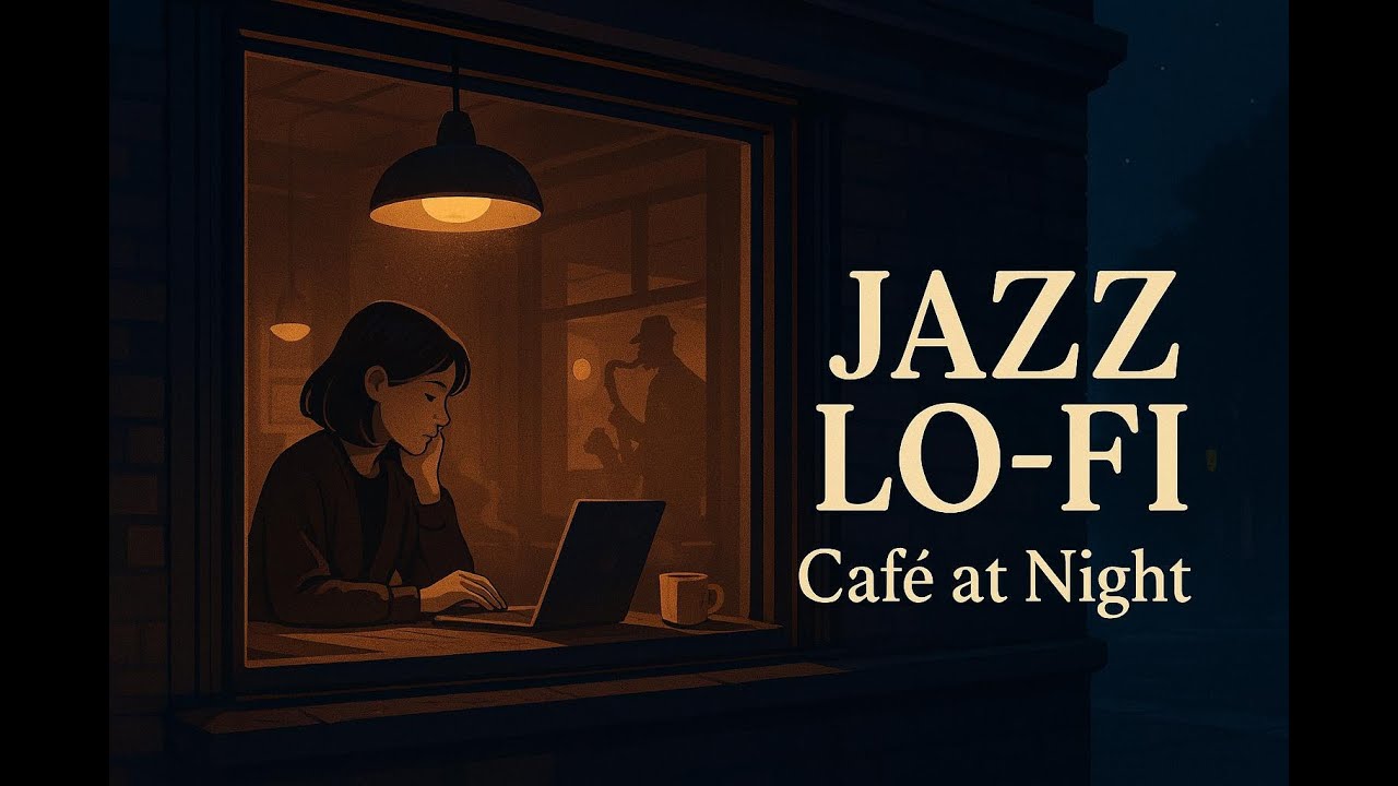 Jazz Lo‑Fi Café at Night ☕ Cozy Smooth Jazz for Focus & Relax