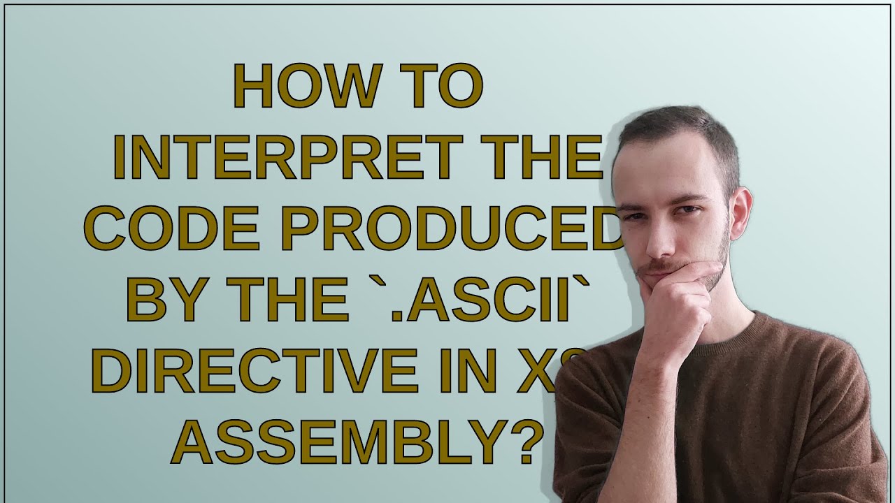 How to interpret the code produced by the .ascii directive in x86 assembly?
