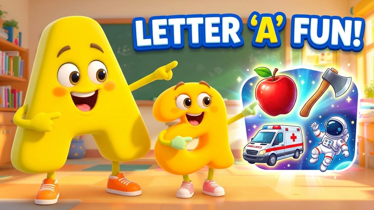 Letter A Games & Puzzles | Kids Interactive Quiz | Preschool Brain Games