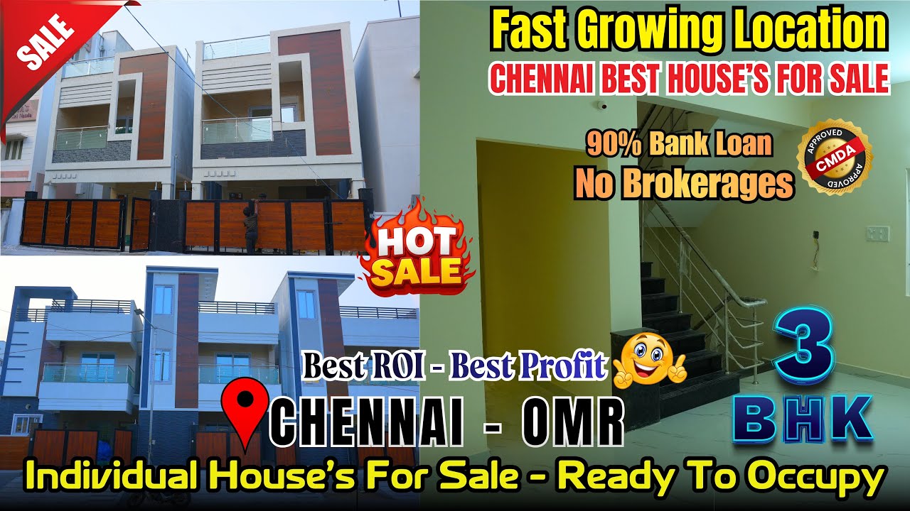 😱Shoking Rate🏡3 BHK Individual House In Chennai | OMR - Semmenchery | Chennai House For Sale | OMR