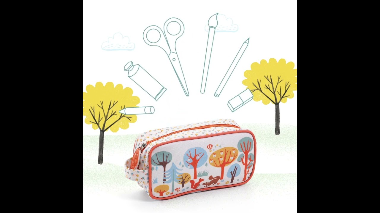 &Eacute;cureuils espi&egrave;gles, an illustrated pencil case for kids