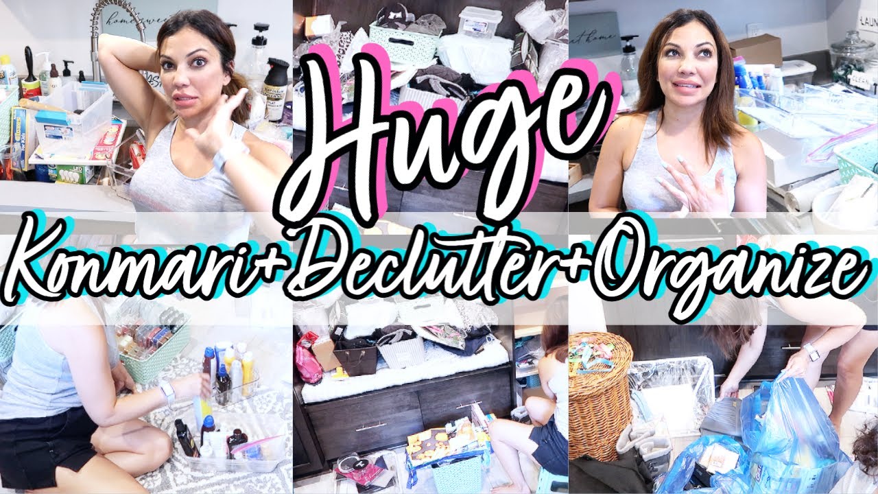 KONMARI DECLUTTER + ORGANIZE LAUNDRY ROOM | KON MARI METHOD TO ORGANIZE WITH ME 2021