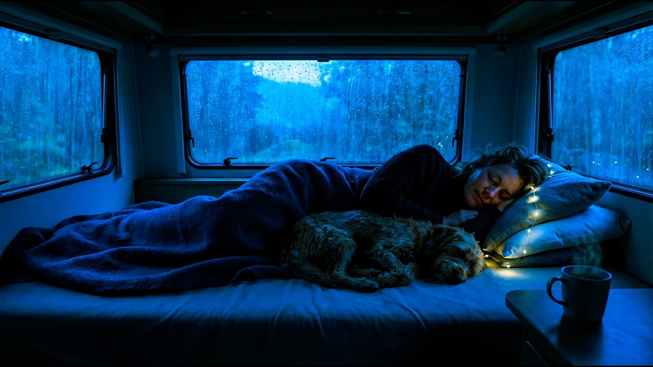 Heavy Rain and Thunder ASMR in Van | Sleep Instantly with Relaxing Storm Sounds