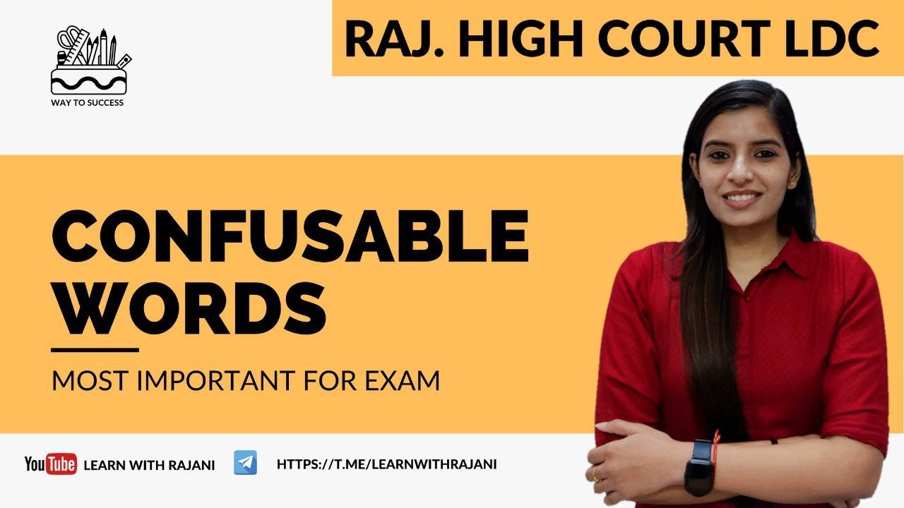 Confusable Words || High Court LDC Exam || Learn With Rajani ||