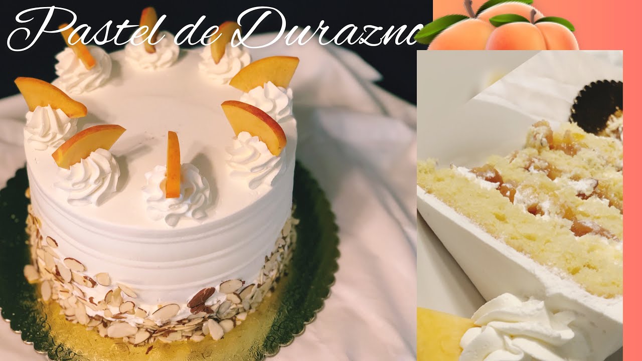 Pastel de Durazno con Almendras/jarabe de Durazno/Tips