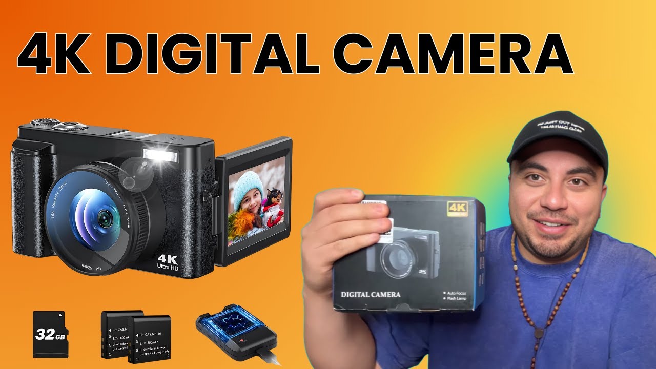 Лучшая цифровая камера 4K для видеоблогов и фотосъёмки! 48 МП с автофокусом и поворотным экраном