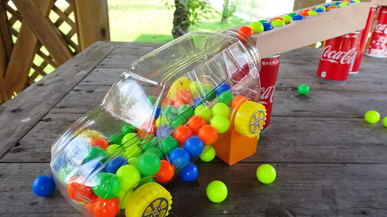 Marble Run Race  ☆ Transparent Car, Work Car & HABA, Japanese Carpenter Course # 33