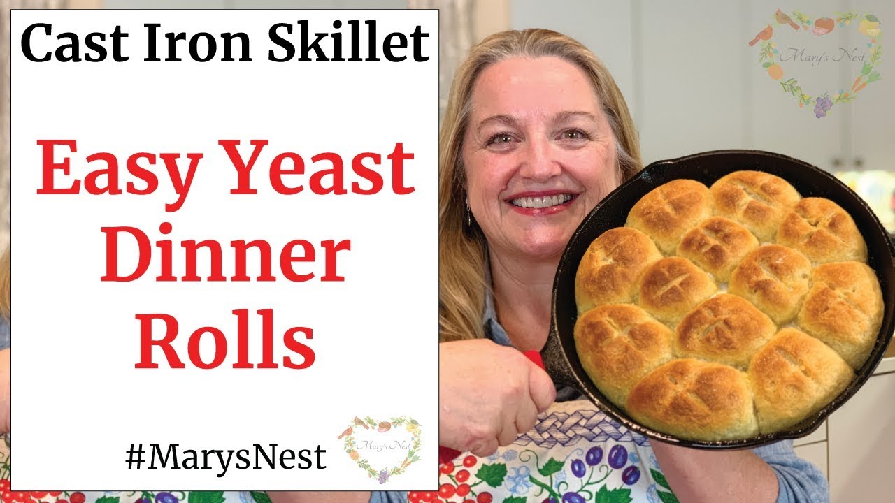 Easy Yeast Dinner Rolls - Cast Iron Skillet Recipe