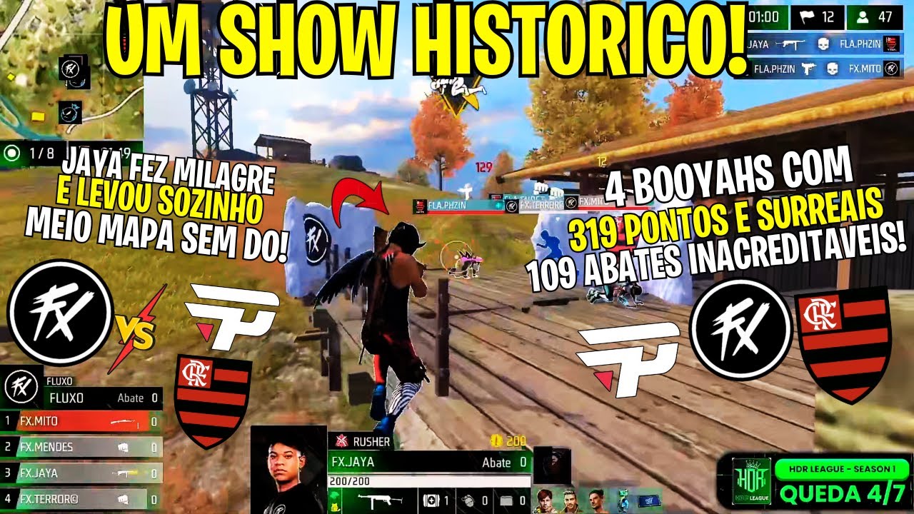 MEU DEEUSS FLUXOOO! 4 BOOYAHS NA MELHOR ESTREIA EM CAMPEONATO DA HISTORIA! UM SHOW JAMAIS VISTO!