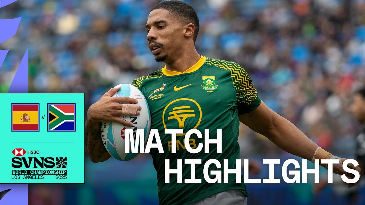South Africa are CHAMPIONS in LA 🏆 | v Spain | HSBC SVNS Los Angeles 2025 | Men's Match Highlights