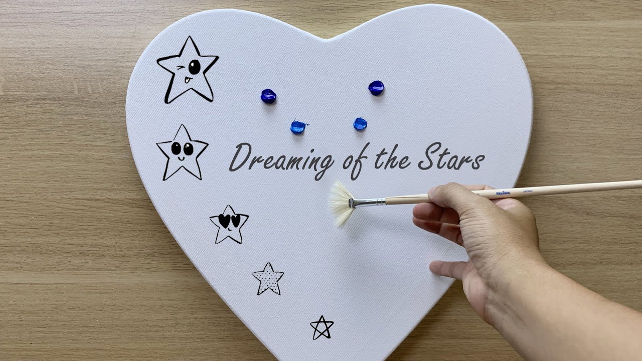 Daily challenge #229 / Acrylic / Dreaming of the stars painting
