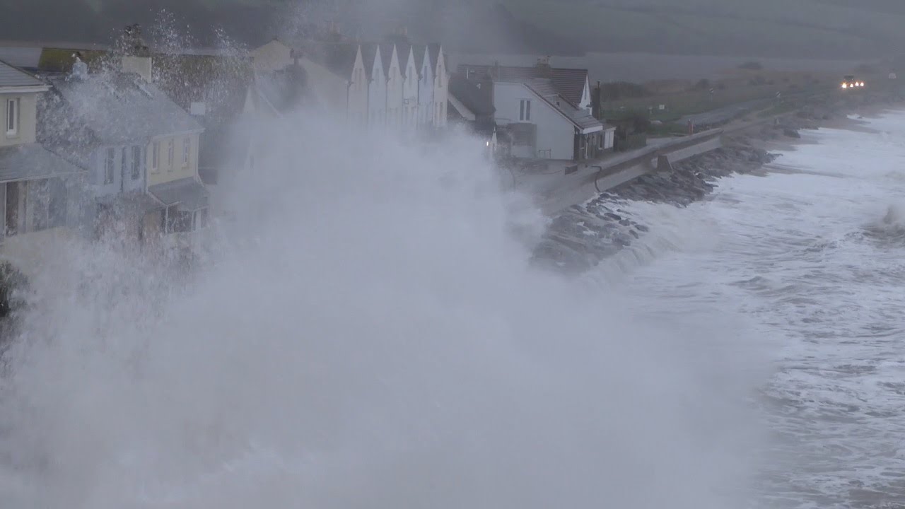 Torcross  Storm Frank 30/12/2015 storm force winds hit Torcross Devon