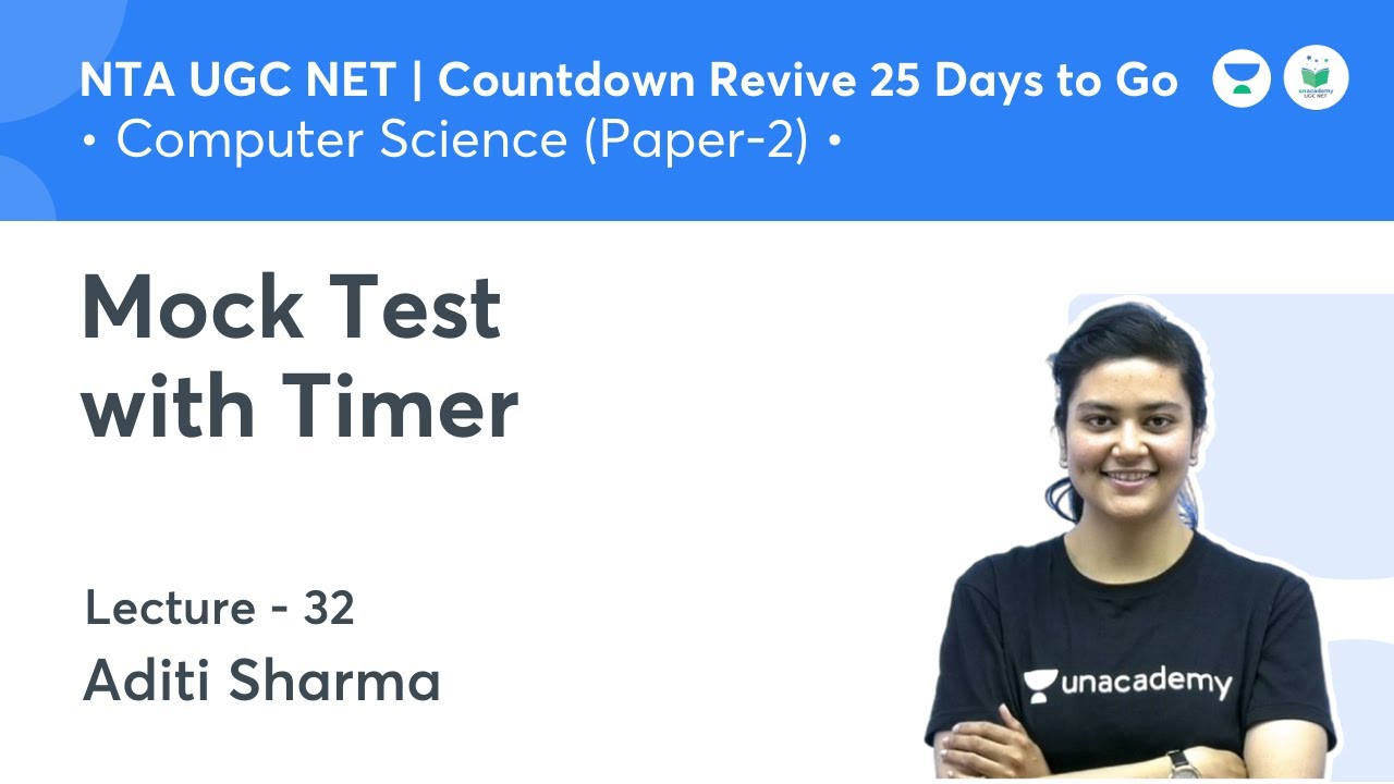 Mock Test with Timer | Computer Science | NTA UGC NET JRF 2021 | by Aditi Sharma