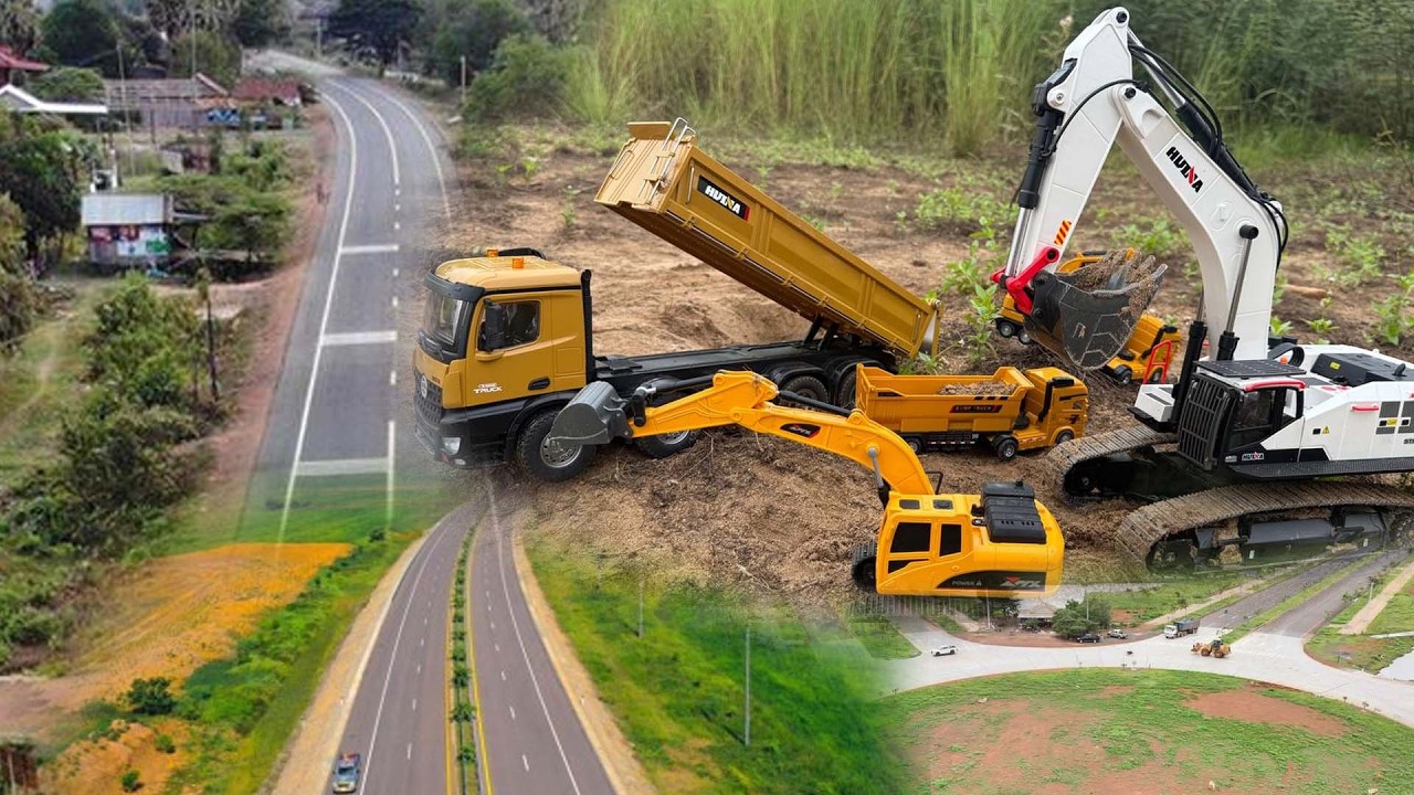 We are developing new projects using a variety of machines RC Dump Trucks & RC Excavator Huina 1594