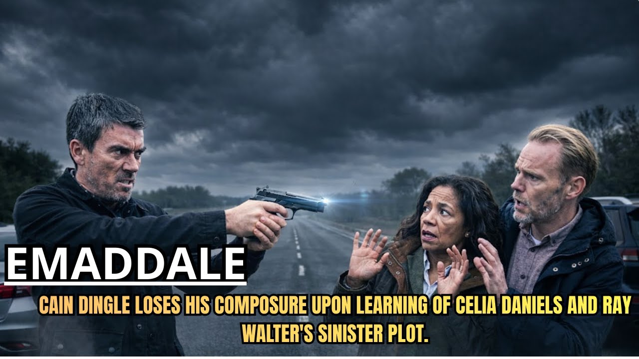 Cain Dingle loses his composure upon learning of Celia Daniels and Ray Walter's sinister plot.