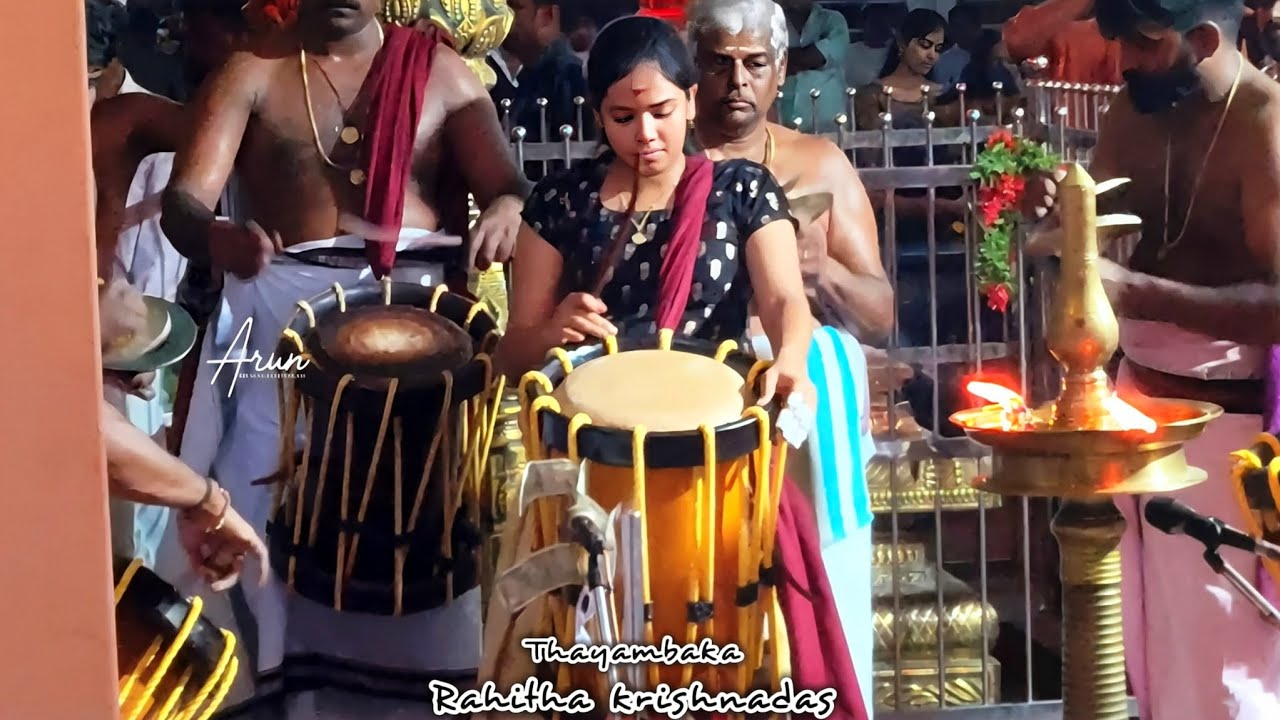 Rocking performance 🔥Thayambaka by Rahitha Krishnadas 🔥#viralvideo #thayambaka 