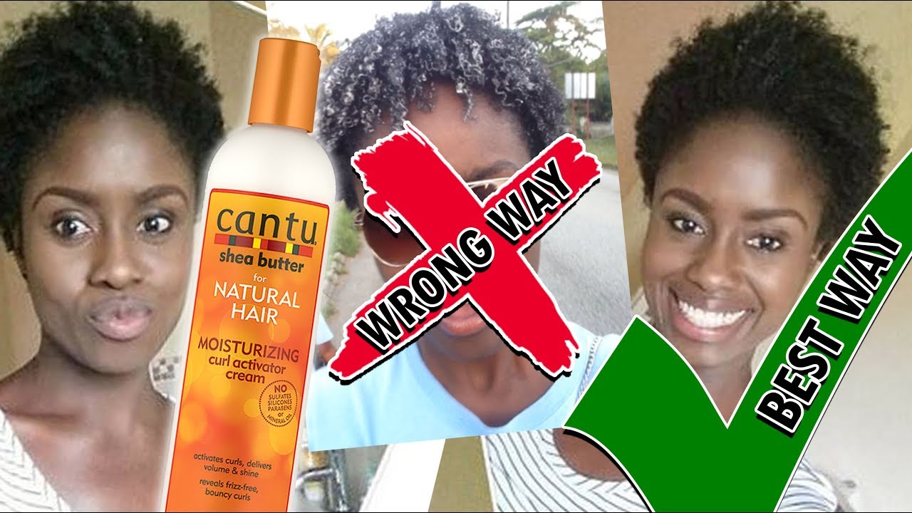 CANTU Shea Butter Curl Activator Cream on DRY Natural Hair REVIEW and Demo