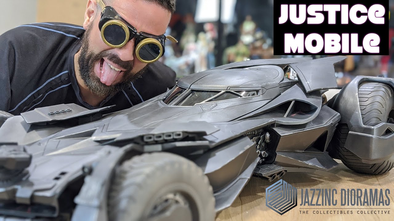 Обзор распаковки Justice Mobile JazzInc Diorama 1/6 Batman Batmobile League от Danoby2