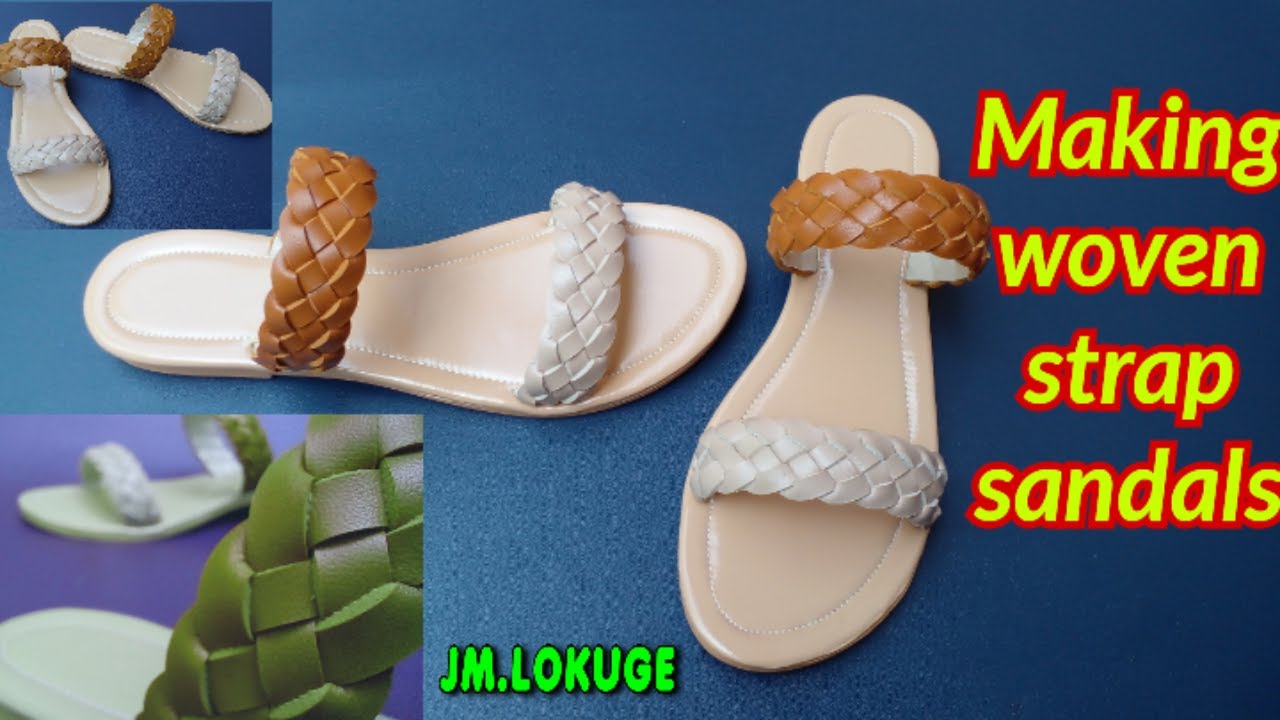 how to make woven strap sandals at home.