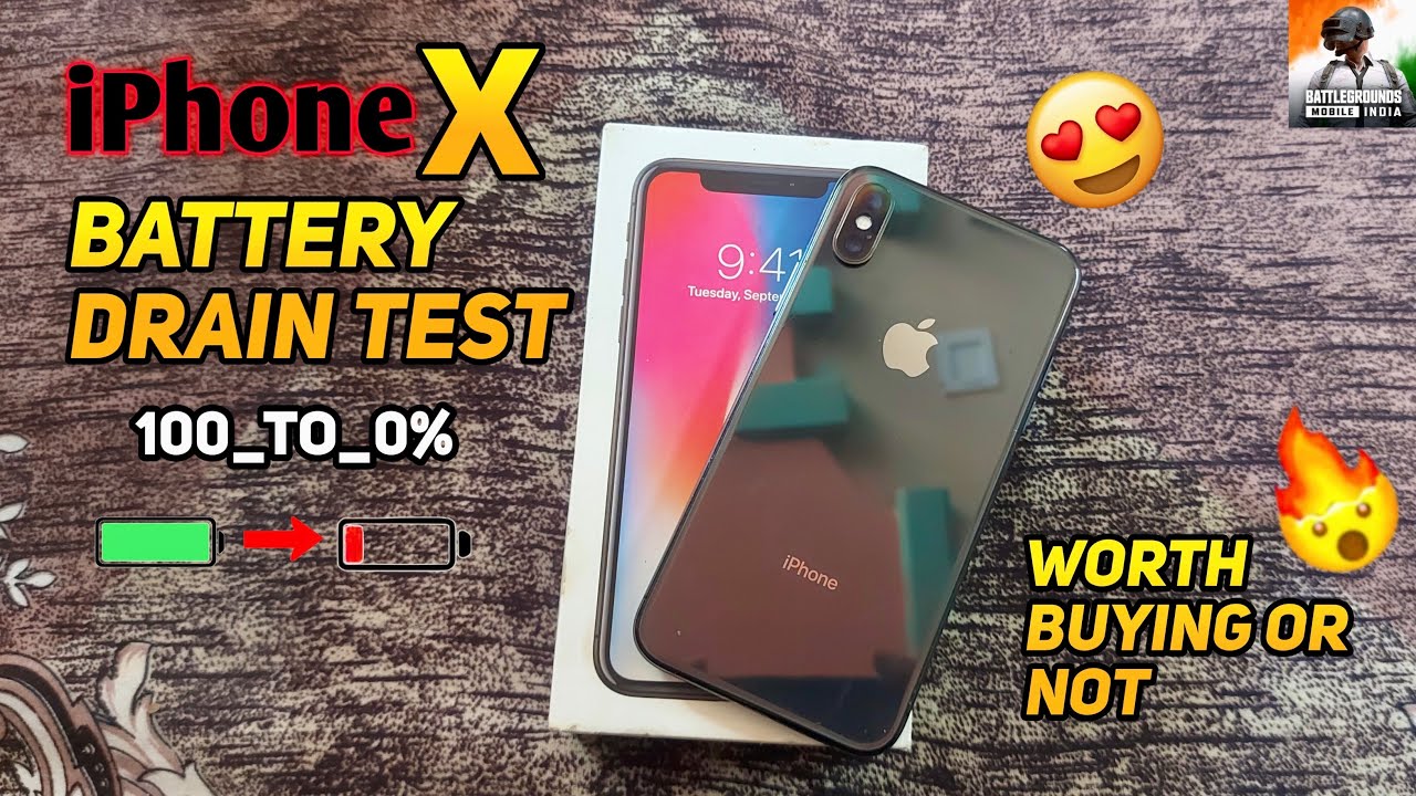 iPhone X Battery Drain Test 🔥100% To 0% 🔋in Bgmi | iPhone X Still Beast 😍🔥 in 2024