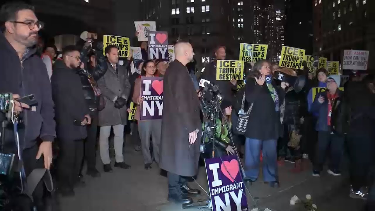 Protest in NYC after ICE agent fatally shoots woman in Minneapolis