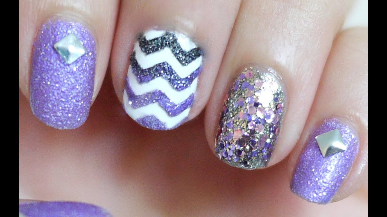 Textured Chevron Nails