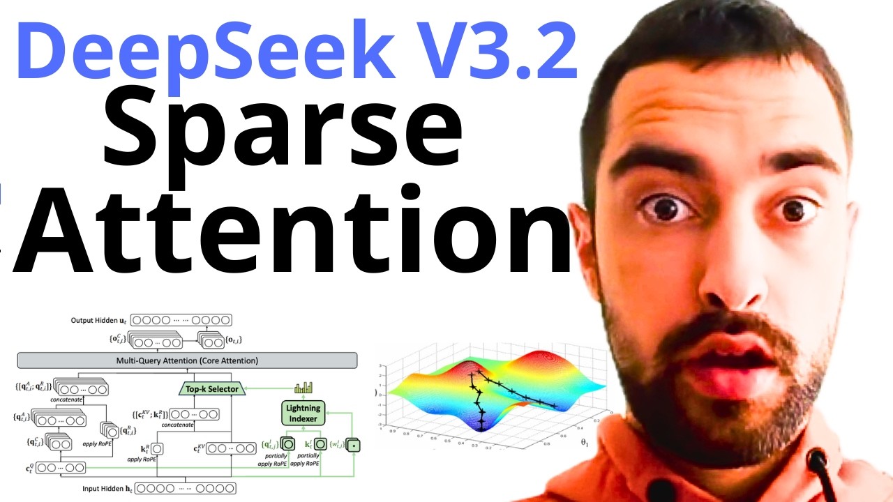 NEW DeepSeek Sparse Attention Explained - DeepSeek V3.2-Exp