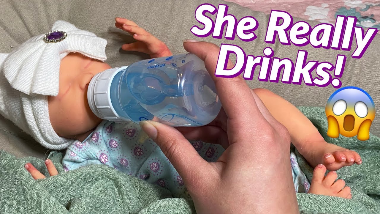 Feeding Full Body Drink and Wet Silicone Baby Doll & Name Reveal