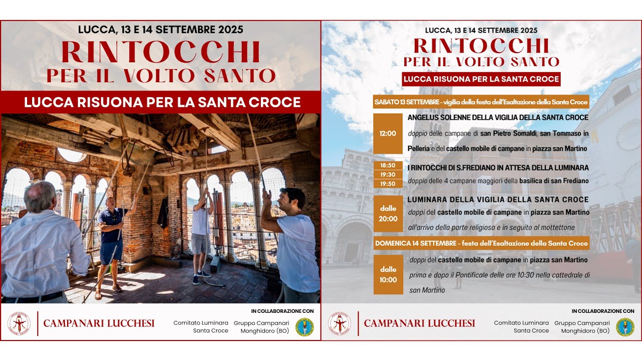 Lucca risuona per la Santa Croce | Rintocchi per il Volto Santo 2025