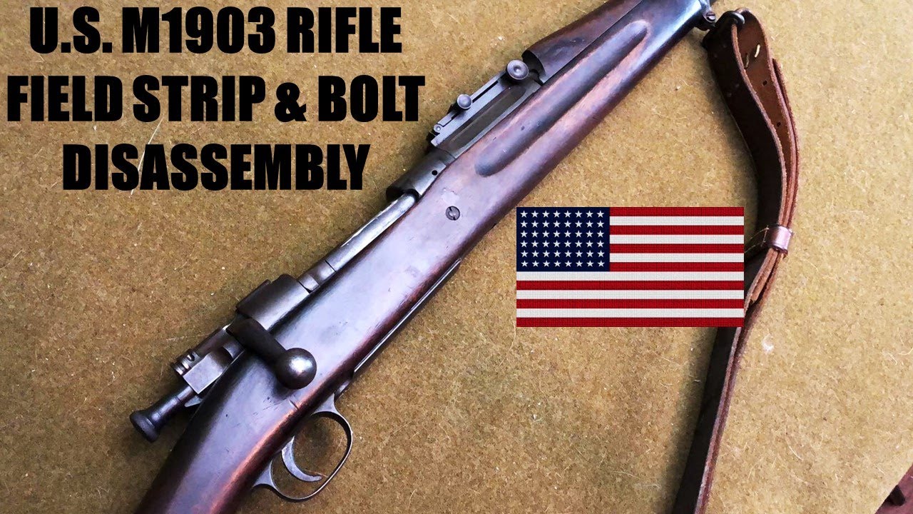 M1903 Springfield Rifle Field Strip and Bolt Disassembly.