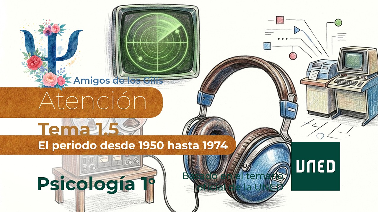 Tema 1.5. El periodo desde 1950 hasta 1974. Psicología de la Atención de 1º de Psicología de la UNED