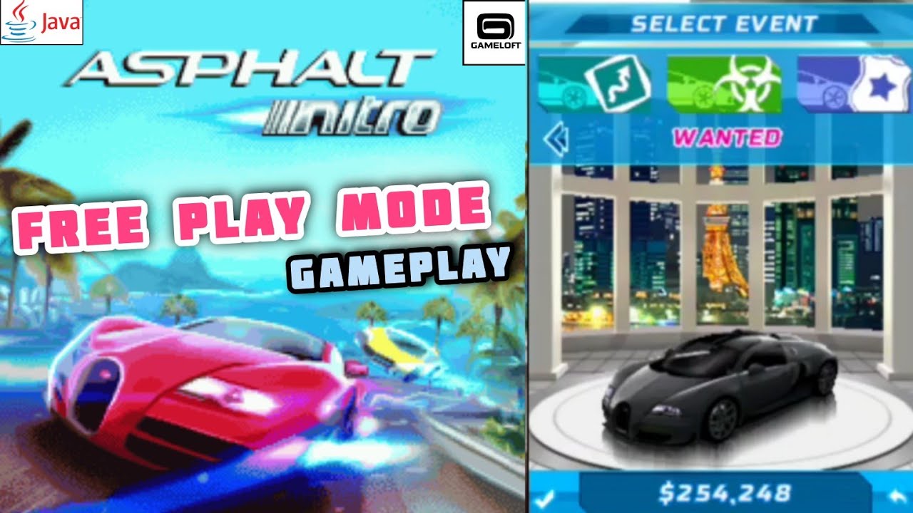Asphalt: Nitro (Java) Gameplay - Free Play Mode Walkthrough
