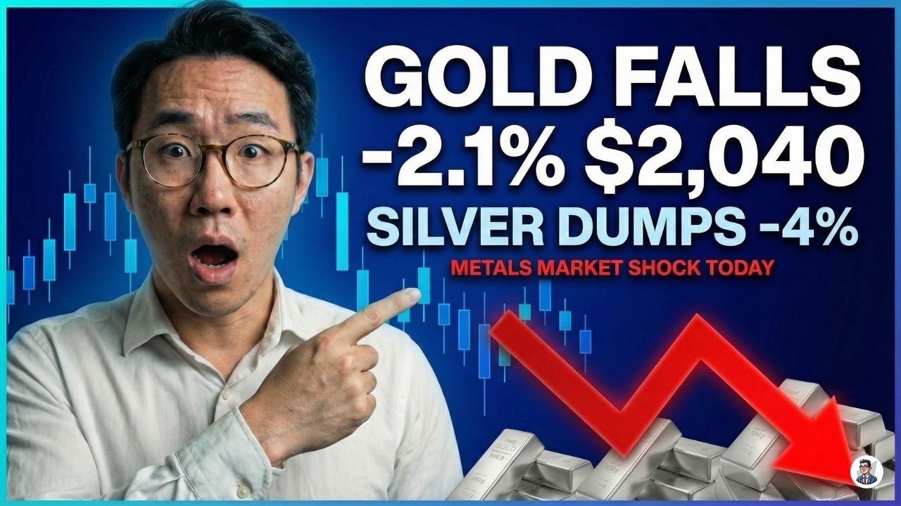 Gold Falls -2.1% to $2,040 While Silver Dumps -4% &mdash; Metals Market Shock Today