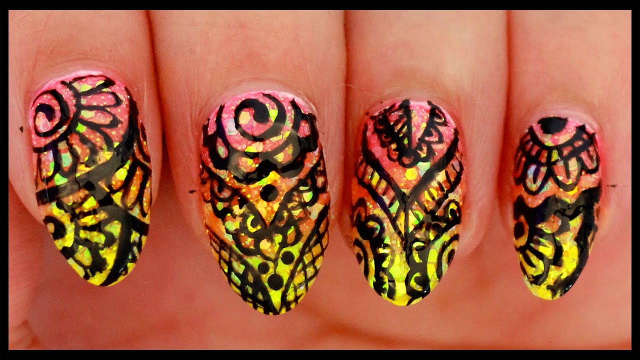 Henna inspired nail art