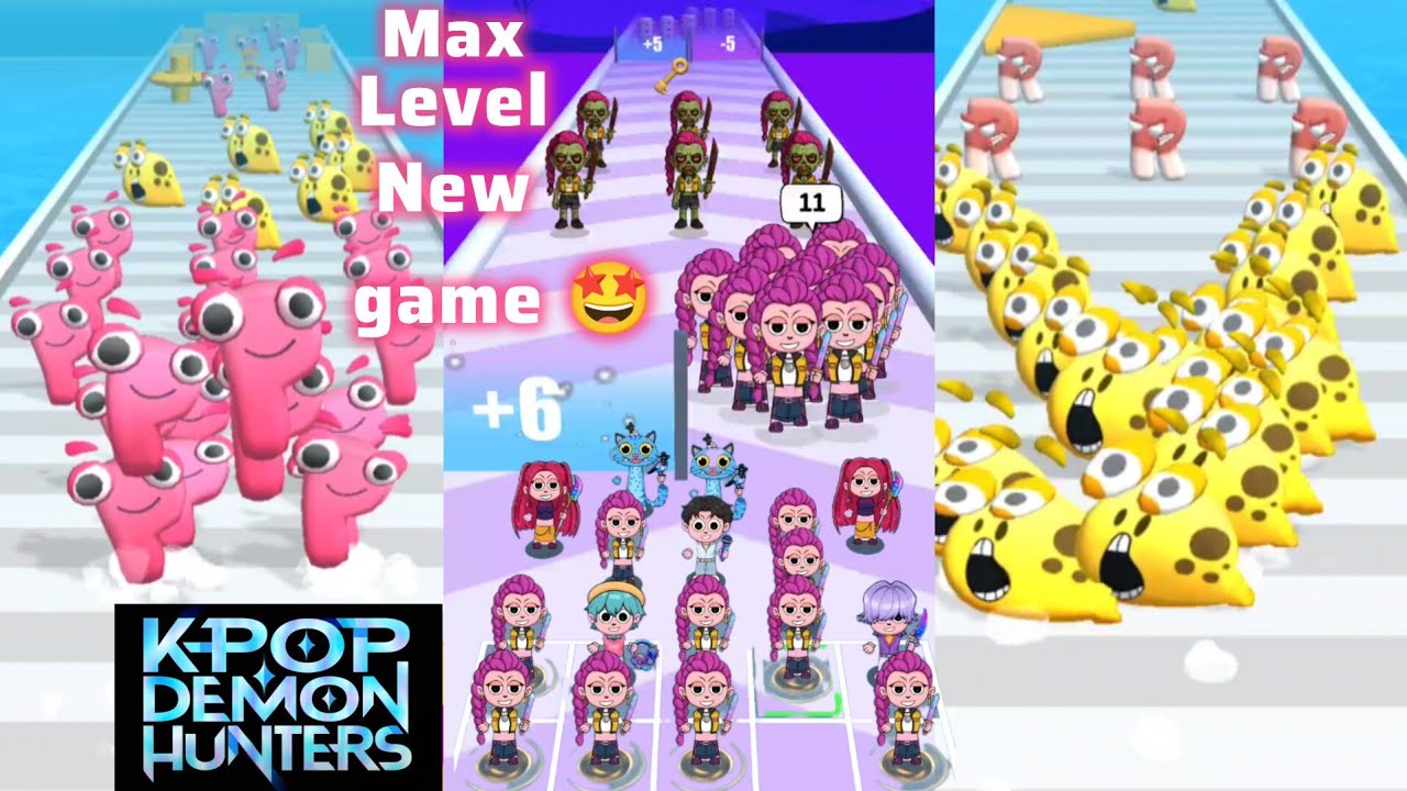 K-Pop Demon Hunter 3D vs Alphabet Lore Runner 3D! Letter P & Q all Levels Gameplay 2026