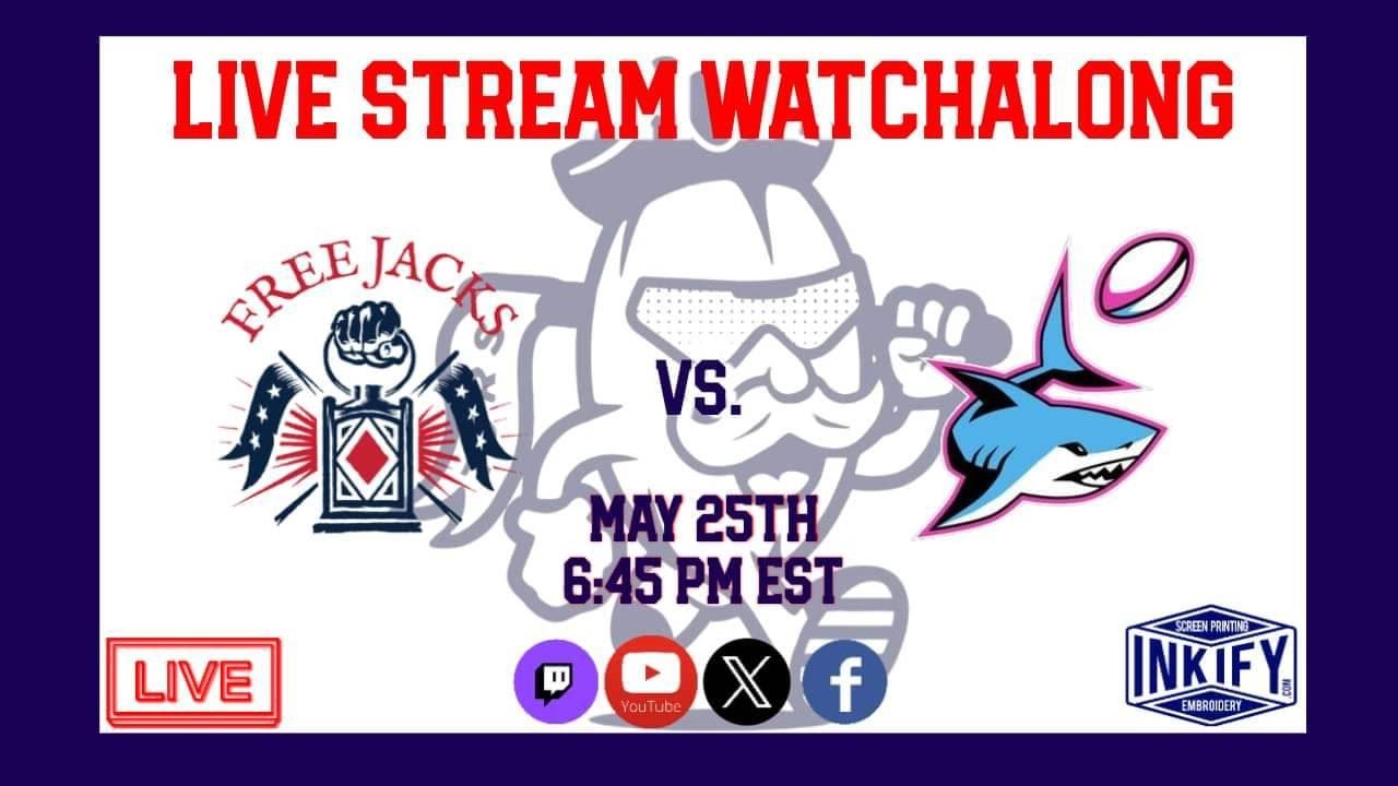 New England Free Jacks at Miami Sharks | Watchalong with Bozo6 & Friends