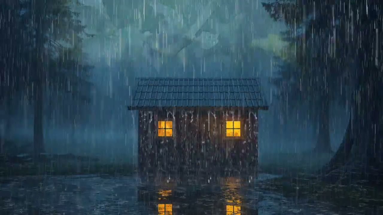 Rain Sounds for Sleeping – Thunderstorm in Forest